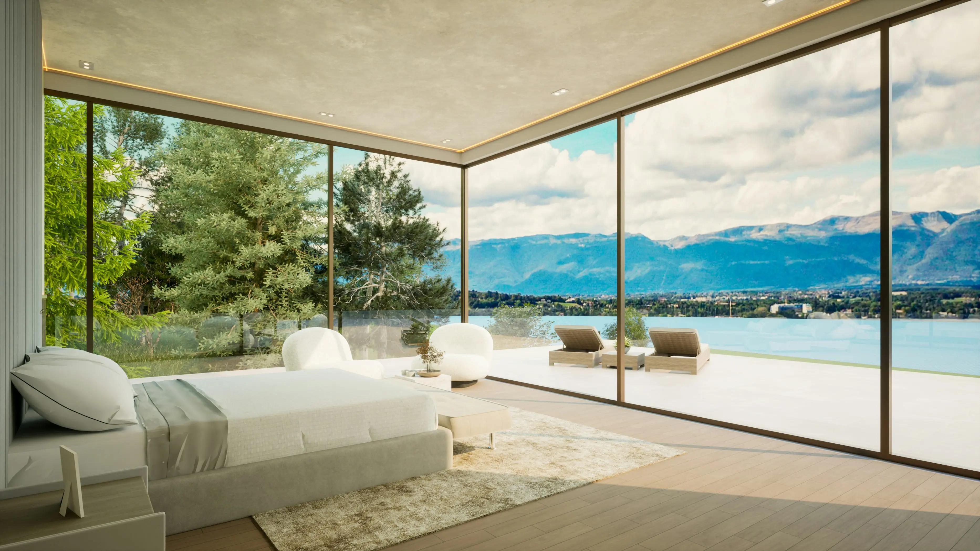 Großflächige Aluminium-Fenster mit Panoramaverglasung — Hersteller UNITECH Polen